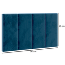Ver imagem 6 de Cabeceira Cama Solteiro Placa Estofada 90 Cm Suspensa Itália - Azul Suede