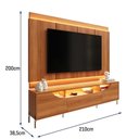 Ver imagem 3 de Rack Painel Imperiale Tv até 75” com Led Portas em Mdf Usinado Pés de Ferro e Gaveta Telescó