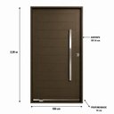 Ver imagem 3 de Porta Lambril Pivotante em Aço Galvanizado 220x100x14cm com Puxador Esquerda