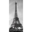 Ver imagem 2 de Adesivo de Porta Torre Eiffel Preto e Branco Arte Destaque G - 0,93 X 2,13 Metros