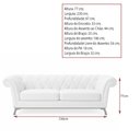 Ver imagem 4 de Sofá Royale 3 Lugares 230cm Bouclé Cinza - Sallar Home