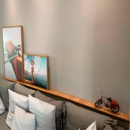 Prateleiras Porta Quadros 180cm Integrada Flutuante - 1