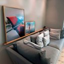 Ver imagem 2 de Prateleiras Porta Quadros 180cm Integrada Flutuante