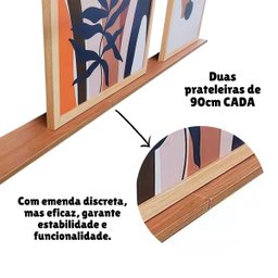 Prateleiras Porta Quadros 180cm Integrada Flutuante - 4
