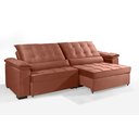 Ver imagem 2 de Sofá Retrátil e Reclinável Renew 2.30m Estilo Estofados - França Velusoft Cor "terracota"