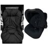 Kit Capa para Carrinho / Colchonete + Capa para Bebê Conforto + Capota + Protetor de Cinto Preto Lis - 1