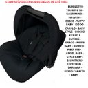 Ver imagem 2 de Kit Capa para Carrinho / Colchonete + Capa para Bebê Conforto + Capota + Protetor de Cinto Preto Lis