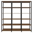 Ver imagem 6 de Armário Estante Multiuso Organizador Despensa 15 Prateleiras 177cm Rustic/preto Madesa