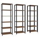 Ver imagem 7 de Armário Estante Multiuso Organizador Despensa 15 Prateleiras 177cm Rustic/preto Madesa