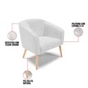 Ver imagem 7 de Kit 02 Poltronas Stella Corano Branco Pés Palito Natural - D’Rossi