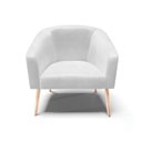 Ver imagem 4 de Kit 02 Poltronas Stella Corano Branco Pés Palito Natural - D’Rossi