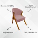 Ver imagem 3 de Poltrona Decorativa para Sala You Bouclé Premium Braça Amadeirada