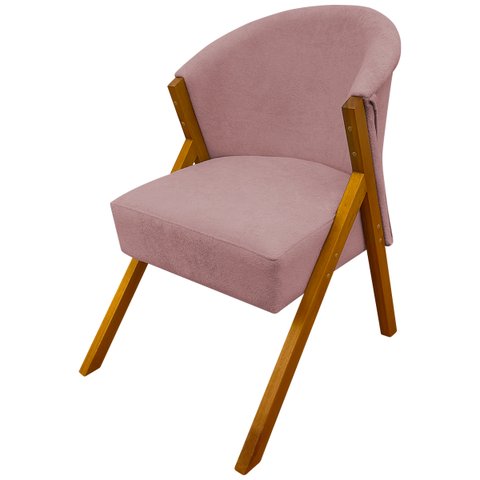 Poltrona Decorativa para Sala You Bouclé Premium Braça Amadeirada