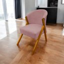 Ver imagem 2 de Poltrona Decorativa para Sala You Bouclé Premium Braça Amadeirada