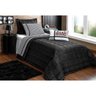 Cobre Leito Solteiro Masculino Preto Matelado 4 Peças - 4
