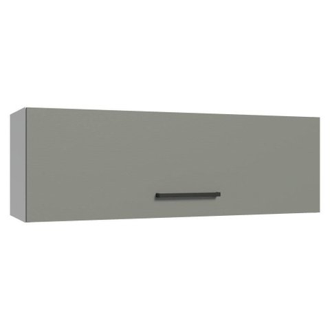 Armário Aéreo 100 cm 1 Porta Basculante Bc Agata Madesa Branco/Cinza