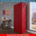 Ver imagem 3 de Armário Alto 2 Portas Pandin 90 Cm (largura) Inmetro Estrutura Aço Cinza e Portas Vermelhas C-