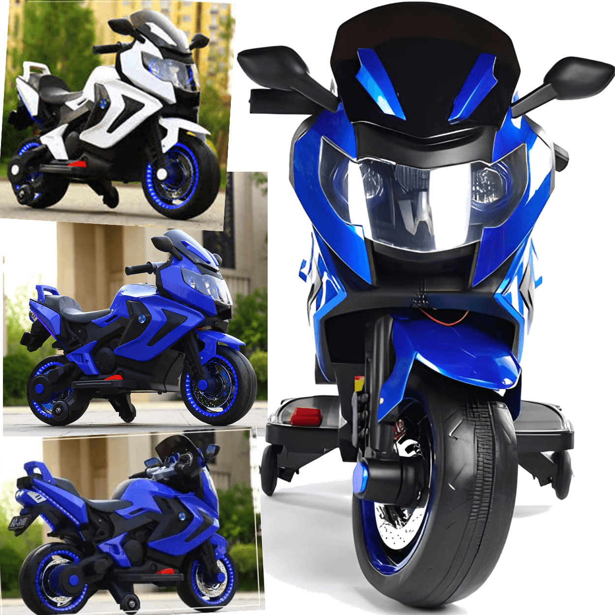 Moto Triciclo Eletrico Brunte Valentina Azul 12v Shiny Toys - 4