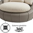Ver imagem 6 de Poltrona Decorativa Safira Base Giratoria Boucle e Courino Tce 1010 Tcs 726 Moll