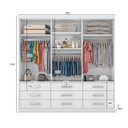 Ver imagem 4 de Guarda-Roupa Casal com Espelho 3 Portas 9 Gavetas Sonare - Branco