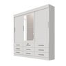 Guarda-Roupa Casal com Espelho 3 Portas 9 Gavetas Sonare - Branco - 1