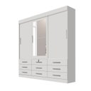 Ver imagem 1 de Guarda-Roupa Casal com Espelho 3 Portas 9 Gavetas Sonare - Branco