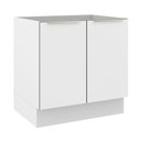 Ver imagem 1 de Balcão 80 Cm 2 Portas (sem Tampo) Branco/Branco Veludo