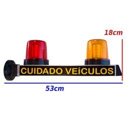 Sinalizador Garagem Sonoro Led Entrada Saida Veículos St1396 - 2