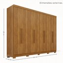 Ver imagem 3 de Guarda-Roupa Casal 8 Portas com Pés 241cm Multimóveis Cinamomo
