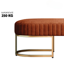 Ver imagem 3 de Recamier Glow 110cm Puff Moderno Premium Sala e Quarto:Terra Cota