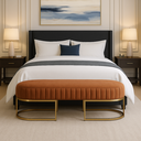 Ver imagem 1 de Recamier Glow 110cm Puff Moderno Premium Sala e Quarto:Terra Cota