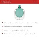 Ver imagem 3 de Vaso Garrafa Decorativo de Vidro Verde 17x15x15cm Enfeite Sala Mesa Estante