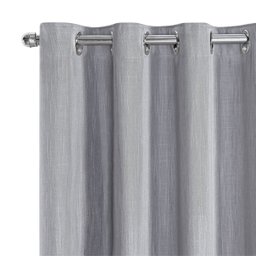Cortina Porta Blecaute Voil Gaze Linho 4,00m X 2,70m 100% Blackout Corta Luz para Quarto Sala Cinza - 3