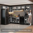 Ver imagem 6 de Armário de Cozinha Completa de Canto 465cm Nice Madesa 08 Cinza