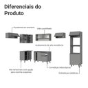 Ver imagem 5 de Armário de Cozinha Completa de Canto 465cm Nice Madesa 08 Cinza