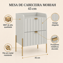 Ver imagem 3 de Mesa Lateral para Cama Moriah 45cm Retro 100% MDF