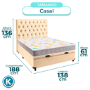 Ver imagem 3 de Cama Box Bau + Colchão Casal D20 D20 Inducol + Cabeceira Estofada