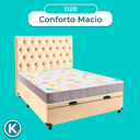 Ver imagem 4 de Cama Box Bau + Colchão Casal D20 D20 Inducol + Cabeceira Estofada
