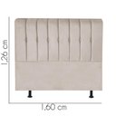 Ver imagem 2 de Cabeceira Estofada Kiara 160cm Queen Size Box Quarto Corino Bege - Gat Magazine