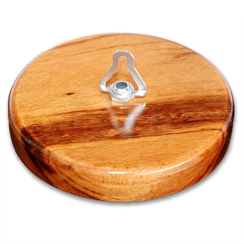 Canopla Prato de Madeira Maciça para Lustres e Pendentes