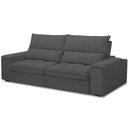 Ver imagem 1 de Sofá Retrátil Reclinável para Sala de Estar Living 250cm Nápoles F04 Bouclê Grafite - Lyam