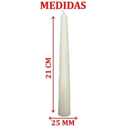 Conjunto 9 Vela Natalina Decoração Branca para Castiçal 21cm - 2