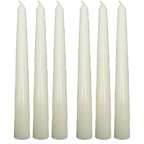 Conjunto 9 Vela Natalina Decoração Branca para Castiçal 21cm