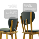 Ver imagem 5 de Cadeira Madeira Torneada Estofada - 53cm Natural