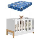 Ver imagem 1 de Berço Americano Mini Cama Fantasia 4300 Branco Acetinado com Colchão Ortobom – Qmovi