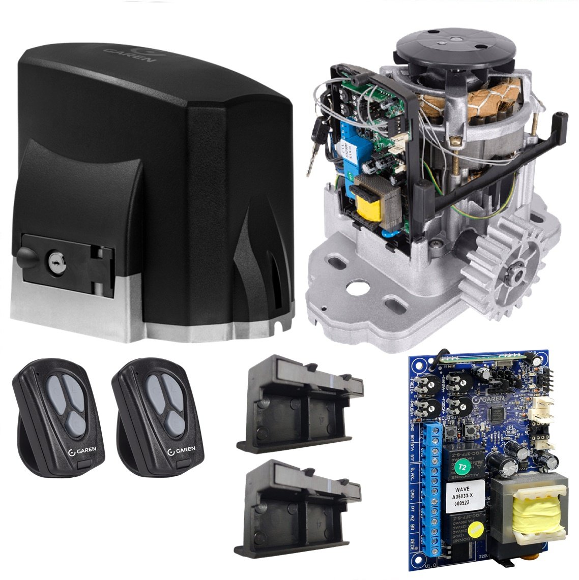 Kit Motor de Portão Eletrônico Garen KDZ 1/3Hp 600Kg Automatizador ...