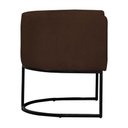 Ver imagem 5 de Kit 2 Poltronas Reforçada Decorativa Sala Estar Jantar Gabriela Base Ferro Preto Suede Marrom