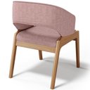 Ver imagem 3 de Kit 06 Cadeiras de Jantar e Estar Living Estofada Lince L02 Linho Rosa - Lyam Decor