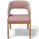 Ver imagem 2 de Kit 06 Cadeiras de Jantar e Estar Living Estofada Lince L02 Linho Rosa - Lyam Decor