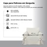 Capa Para Poltrona 1 Lugar Até 1 Metro Em Gorgurão Cor:Crua - 3